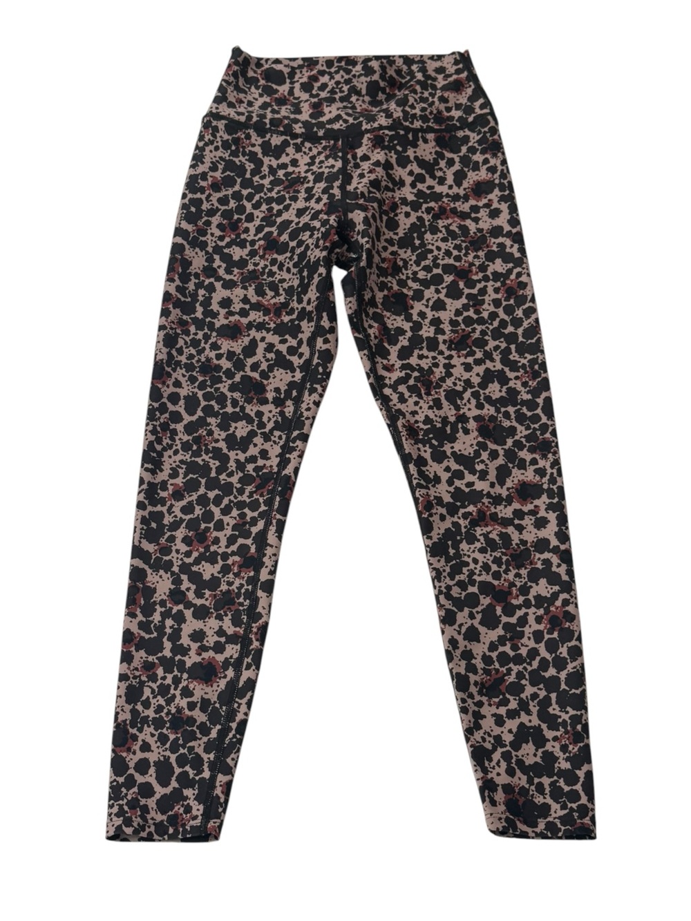 Sage Collective Women's High-Waist Animal Print Leggings - Black & Tan Size S
